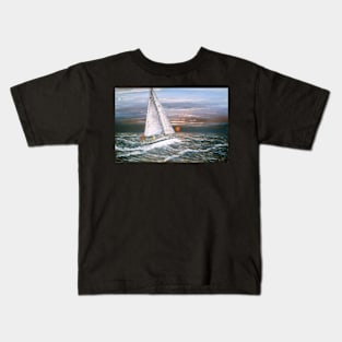 MAID OF MORAIRA SAILING FROM IBIZA TO MORAIRA SPAIN Kids T-Shirt